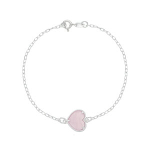 Pulseira de Zircônia Rosa Claro em Prata 925